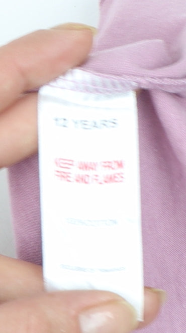 Additional view of Candy Couture girls’ pink cropped graphic t-shirt 12 years rhinestone detail