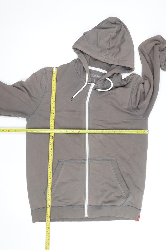 EDC Brand Men's Grey Full Zip Hoodie Size L Regular Fit