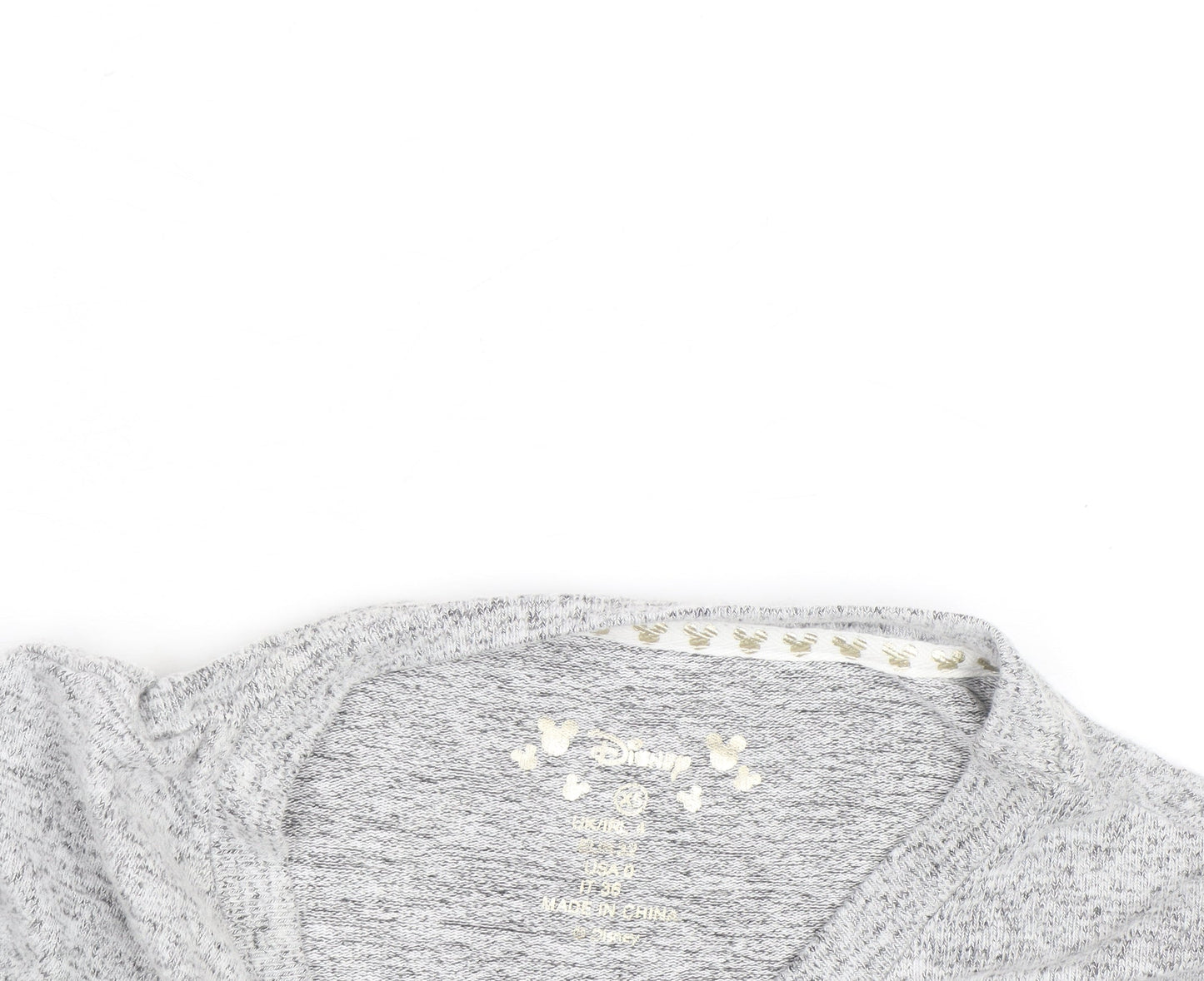 Disney Women’s Grey Mickey Mouse Pullover Jumper Size 10