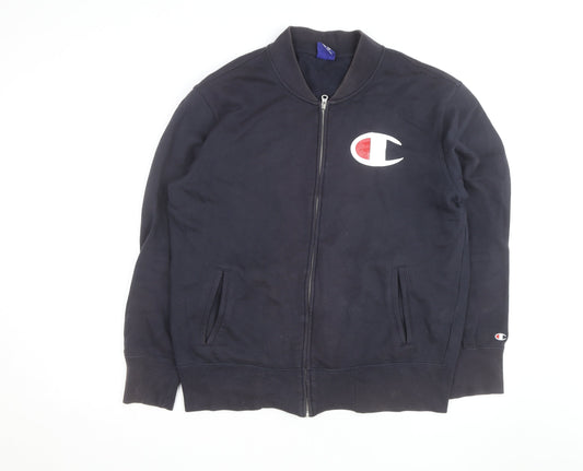 Champion Men's Black Large Full Zip Fleece Basic Activewear Jacket