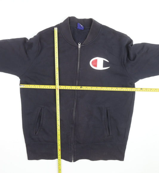 Champion Men's Black Large Full Zip Fleece Basic Activewear Jacket