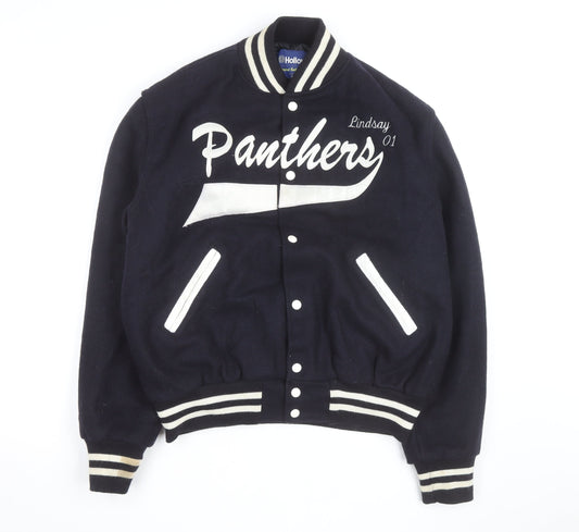 Holloway Men’s Blue Wool Varsity College Jacket Size M Retro USA