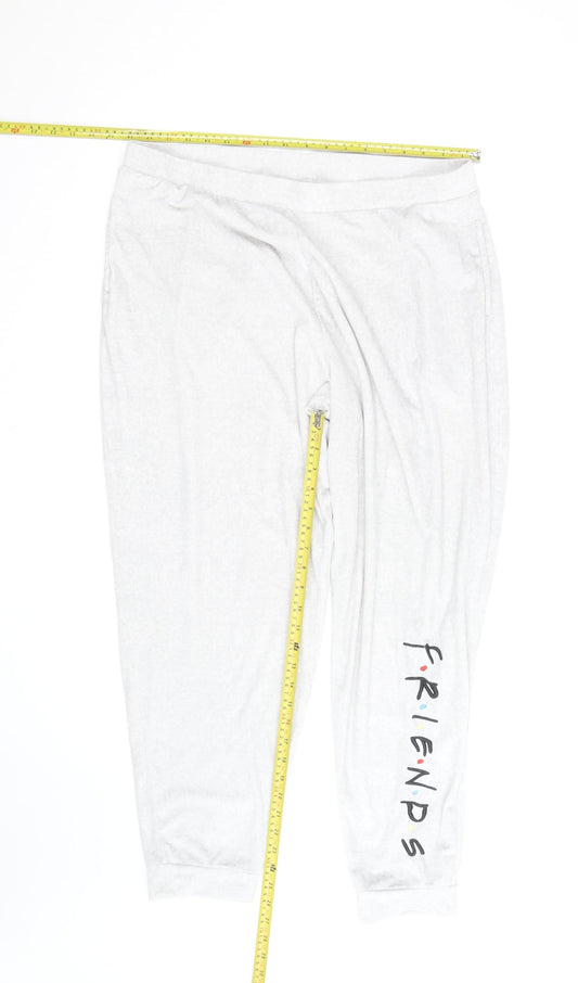 Friends Womens Ivory XL Jogger Lounge Trousers