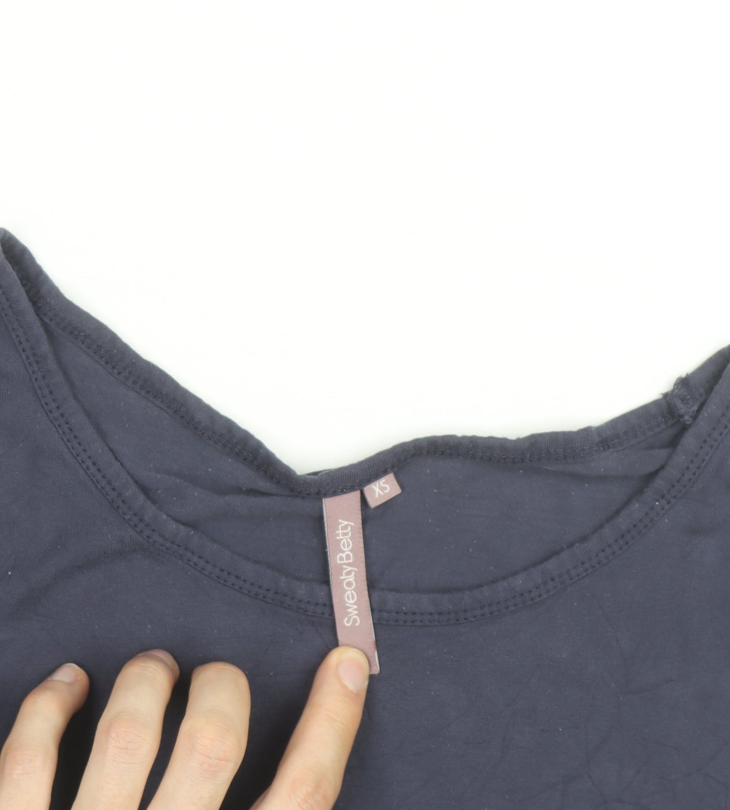 Sweaty Betty Womens Blue XS Slim Fit Stretch Cotton T-Shirt