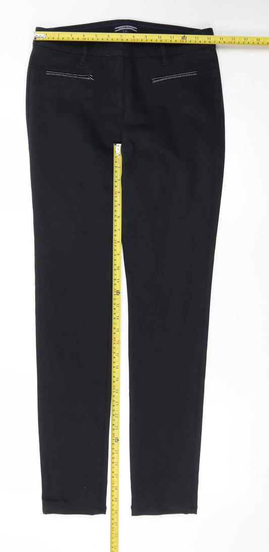 Tommy Hilfiger Women's Black Slim Fit Stretch Trousers Size 6