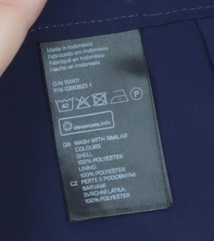 H&M Women Blue Size 10 Bermuda Pleated High Rise Shorts
