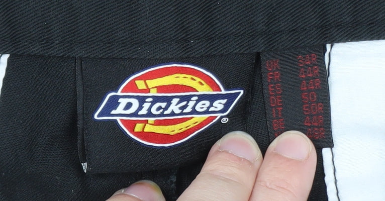 Dickies Men's Black 34R Cargo Workwear Trousers