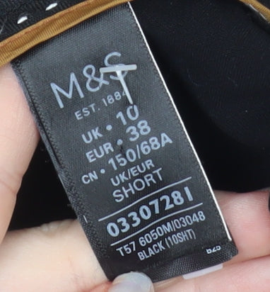 Marks and Spencer Women’s Black Size 10 Slim Fit Stretch Trousers