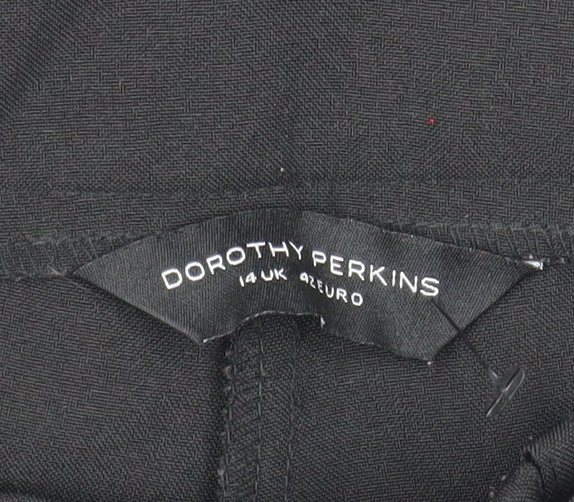 Additional view of Dorothy Perkins Women’s Black, size UK 14, Classic Straight Dress Trousers
