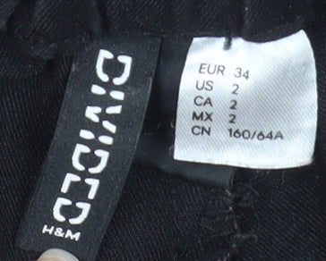 H&M Divided Women's Black Size 6 Straight Leg Trousers