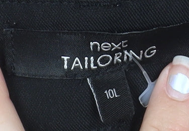 Next Women's Black Slim Fit Tailored Dress Pants Size 10L
