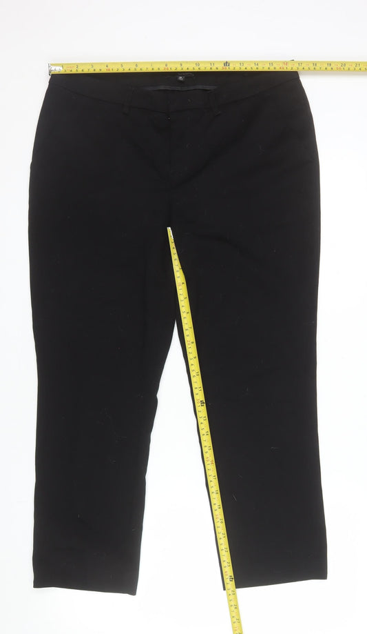 Hervé Benard Women's Black Size 10 Straight Leg Dress Pants