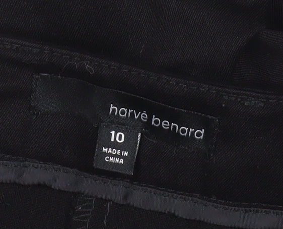 Hervé Benard Women's Black Size 10 Straight Leg Dress Pants