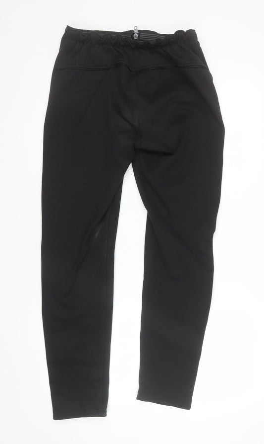 Wolf Men’s Black Polyester Jogger Trousers L Regular Fit