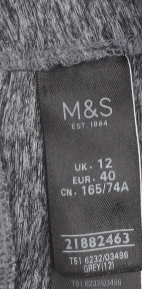 Marks and Spencer Womens Grey Leggings Size 12 Activewear Trousers