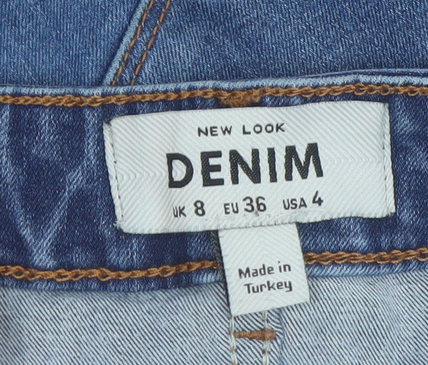 New Look Women Blue High Rise Skinny Stretch Denim Jeans Size 8