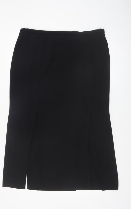 Additional front view of Frank Usher Women’s Black, size UK 14, Pencil Skirt Knee Length