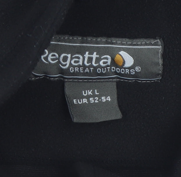Regatta Men's Black Fleece 1/4 Zip Sweatshirt L Outdoor Pullover