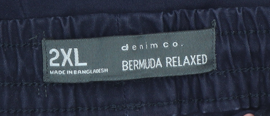 Denim Co. Men’s Blue 2XL Bermuda Relaxed Cotton Shorts