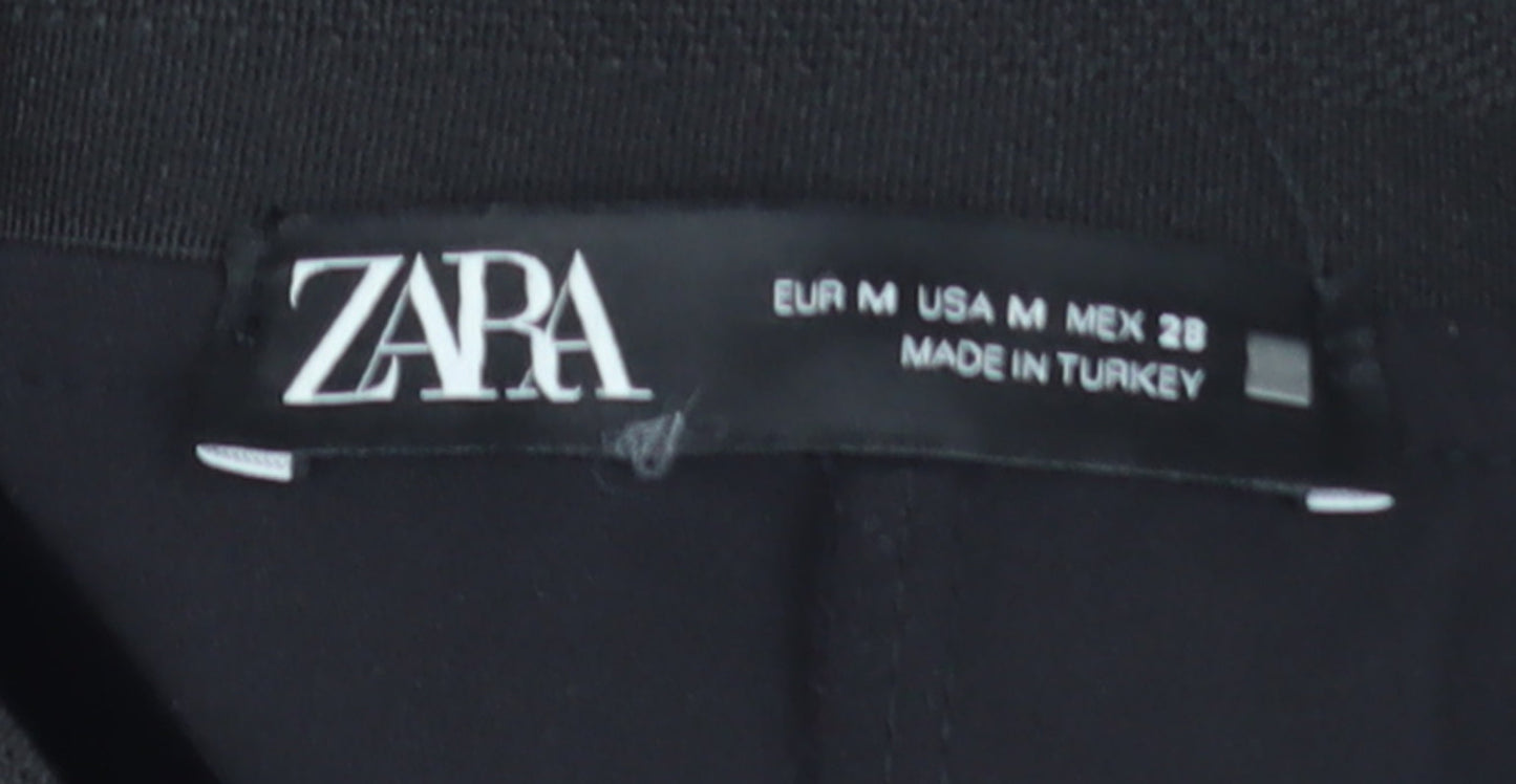 Zara Women Black Slim Tapered Trousers Size M