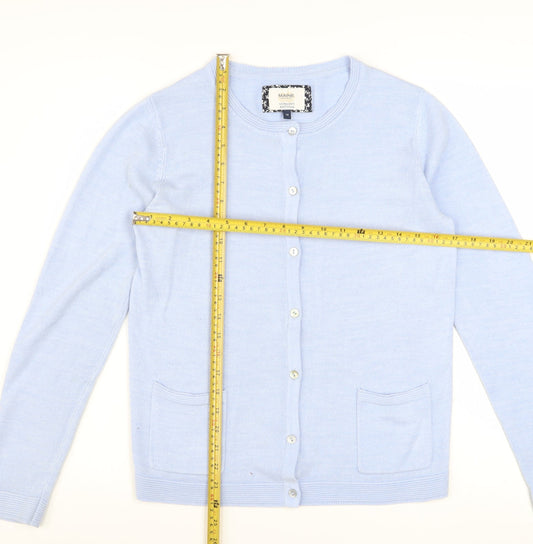 Maine New England Women's Blue Cardigan Size 10 Acrylic Knit