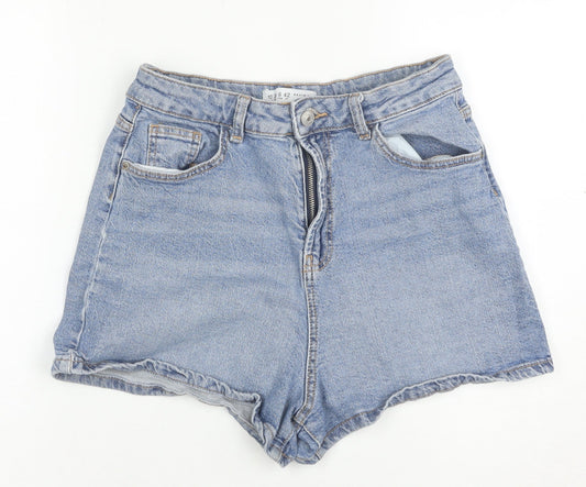 Denim Co. Women's Blue High Rise Mom Denim Shorts Size 10