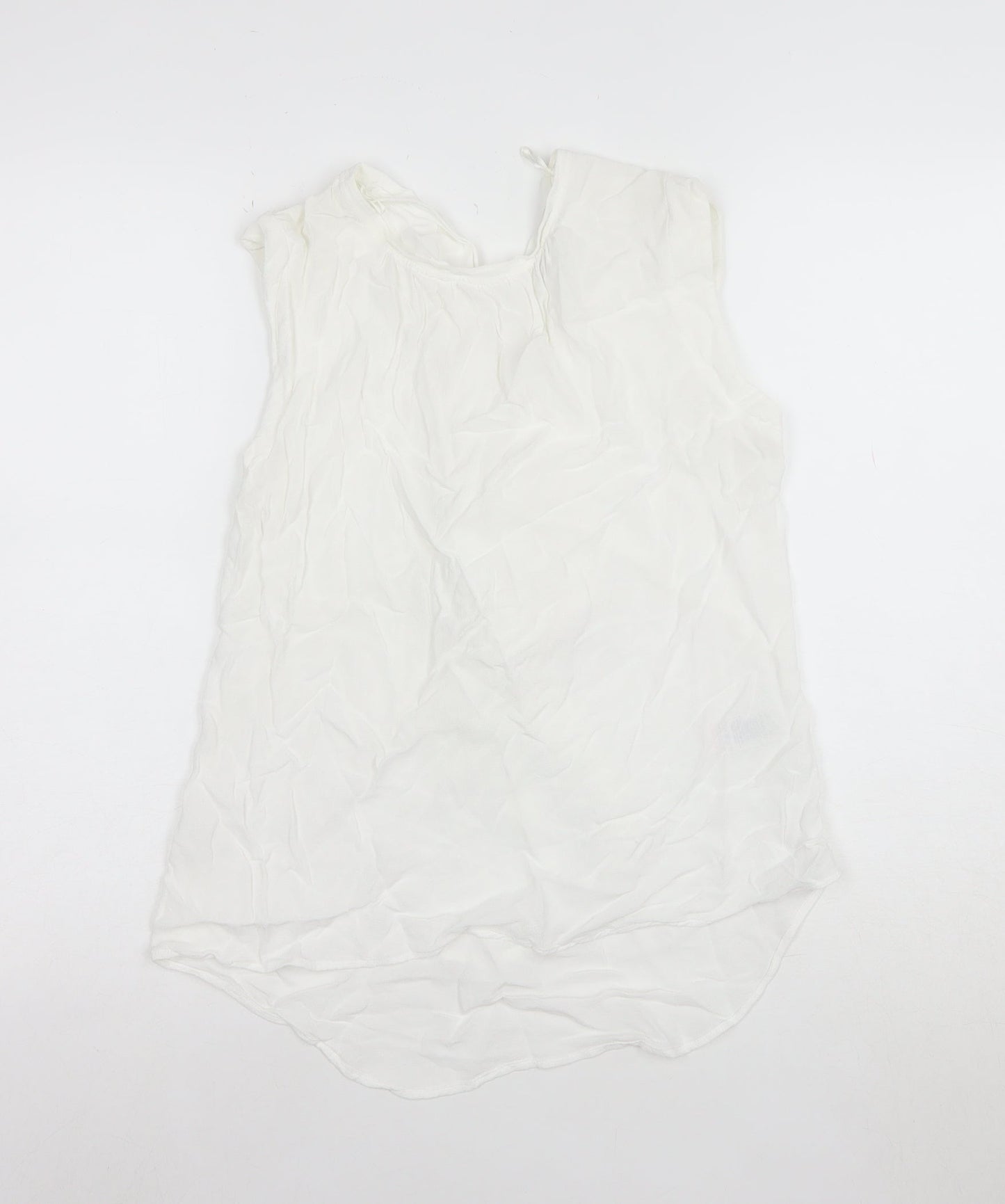 Next Women’s White Sleeveless Viscose Blouse Size 10