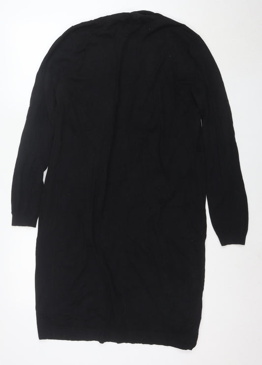 Next Women's Black Size 12 Long Sleeve Cotton Blend Cardigan