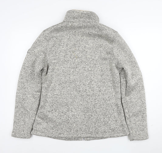 Regatta Great Outdoors Womens Grey Fleece Jacket UK 14 Full Zip Lined