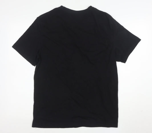 I Love NY Womens Black XL Graphic Embroidered Cotton T-Shirt