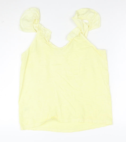 Hush Women's Yellow Cotton V-Neck Camisole Tank Top M