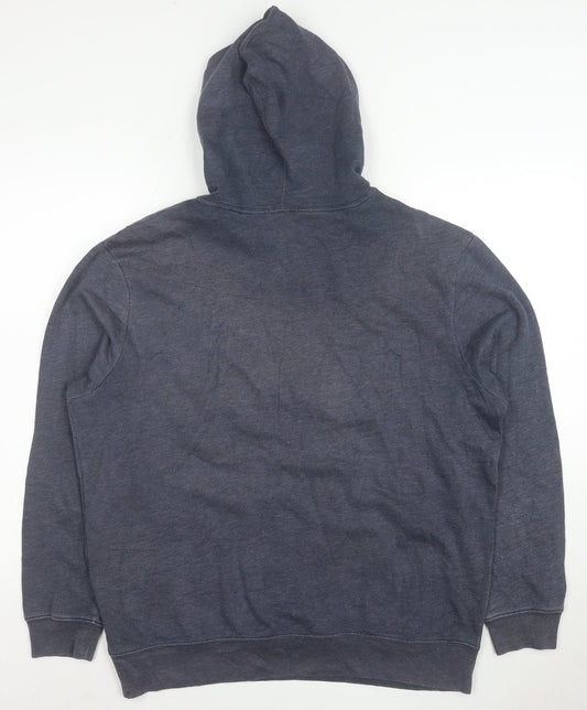 GAP Men's Grey Pullover Hoodie Size L Logo Fleece Sweatshirt