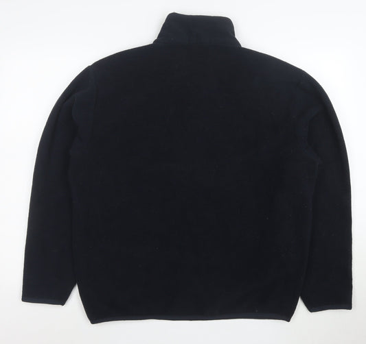 Nautica Women Navy Blue Fleece 1/2 Zip Pullover Sweatshirt M