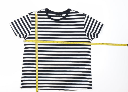 ASOS DESIGN Women's Black & White Striped T-Shirt Size 12 Maternity