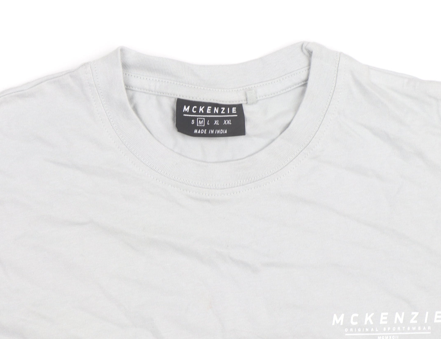 McKenzie Men's Grey Cotton Crew Neck Short Sleeve T-Shirt Size M