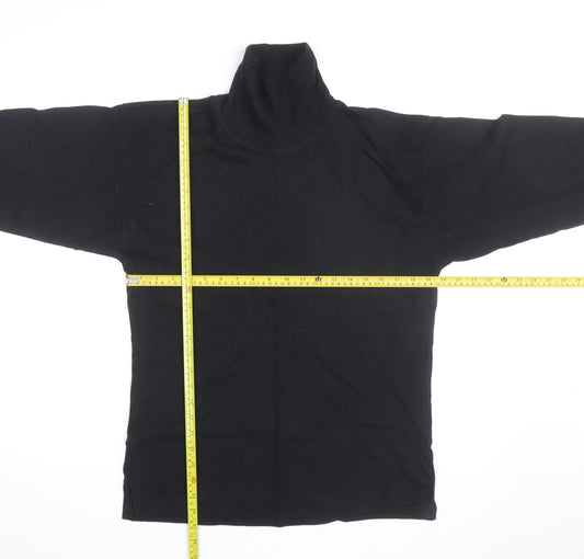The Sweater Shop Teens Black Roll Neck Cotton Jumper M