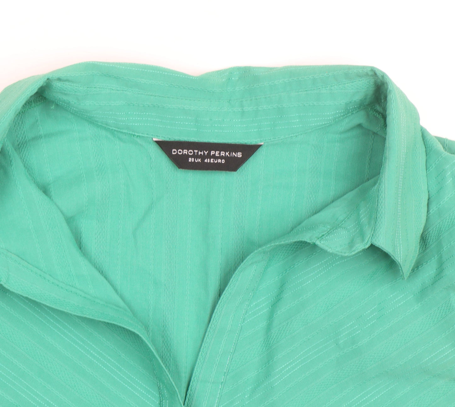 Dorothy Perkins Women's Green 3/4 Sleeve Button-Up Shirt Size 20