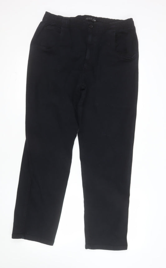 Pegasus Men’s Black Chino Trousers 34W 29L Cotton Stretch