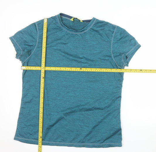 Mountain Warehouse Womens Blue Active T-Shirt UK 16 Polyester Performance Top