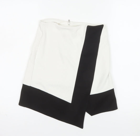 Miss Selfridge Women’s Black White Pencil Mini Skirt Size 8