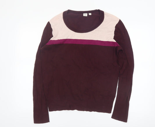 GAP Women's Multicoloured Cotton Pullover Jumper Size L