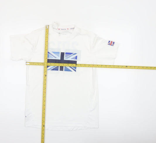 Team GB Boys White 13-14 Years Short Sleeve Sports T-Shirt