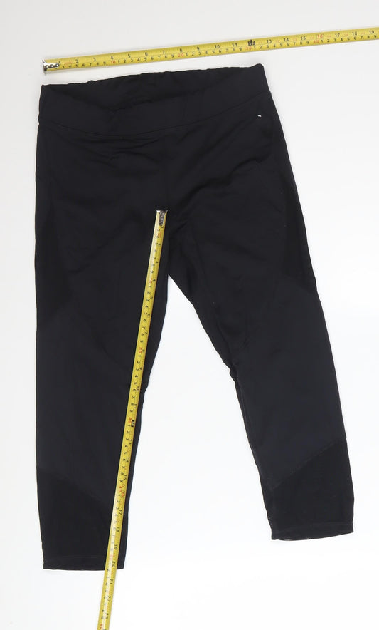 H&M Women’s Black Capri Leggings Size 12 Slim Fit Activewear
