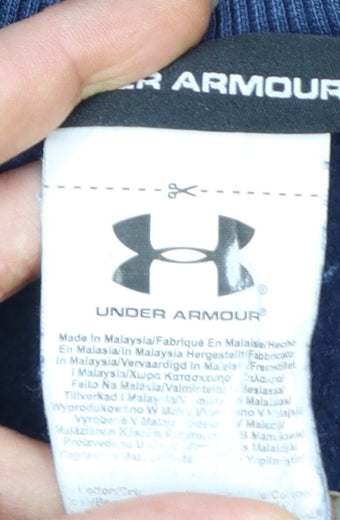 Under Armour Men's Blue Pullover Sweatshirt M Relaxed Fit Fleece