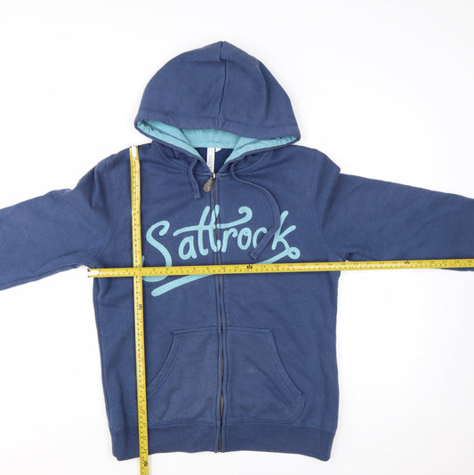 Saltrock Womens Blue Full Zip Hoodie Size 12 with Logo Design