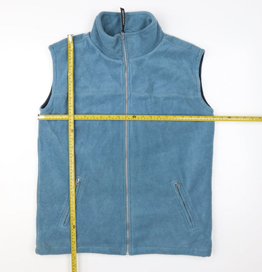 Arctic Storm Men's Blue Fleece Waistcoat Gilet Size L Full Zip Warm Vest