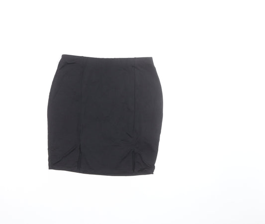 Boohoo Women's Black Size 10 High Rise Pencil Skirt