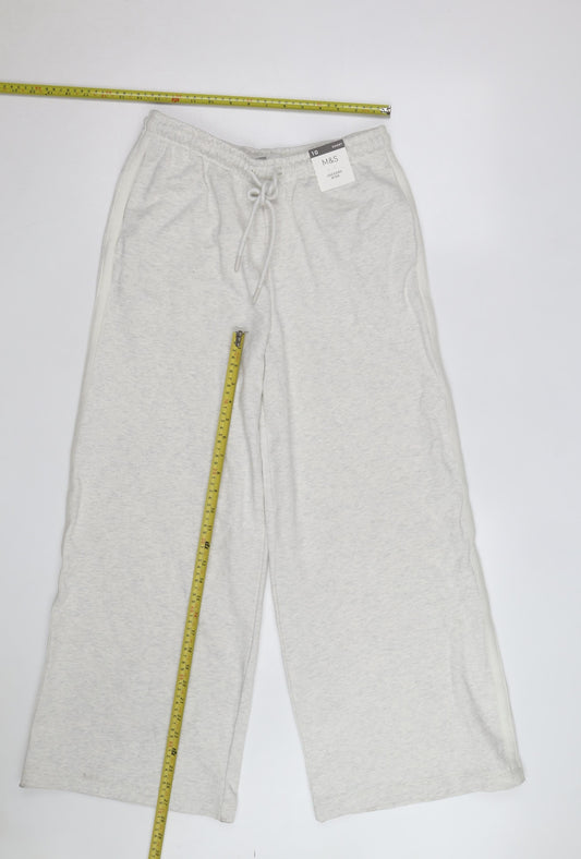 Marks and Spencer Women Grey Size 10 Jogger Trousers