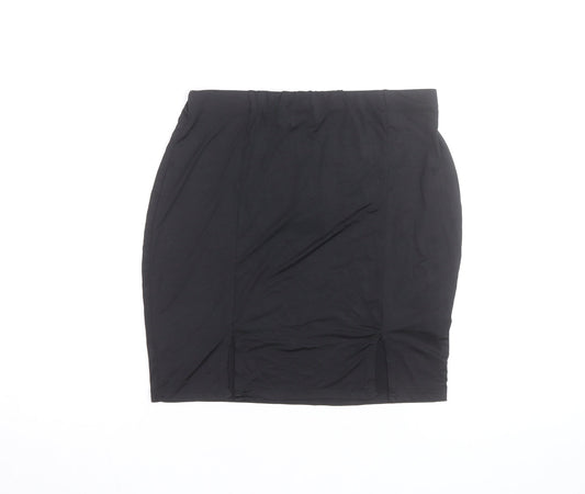 Boohoo Women Black Size 10 High Waist Pencil Skirt