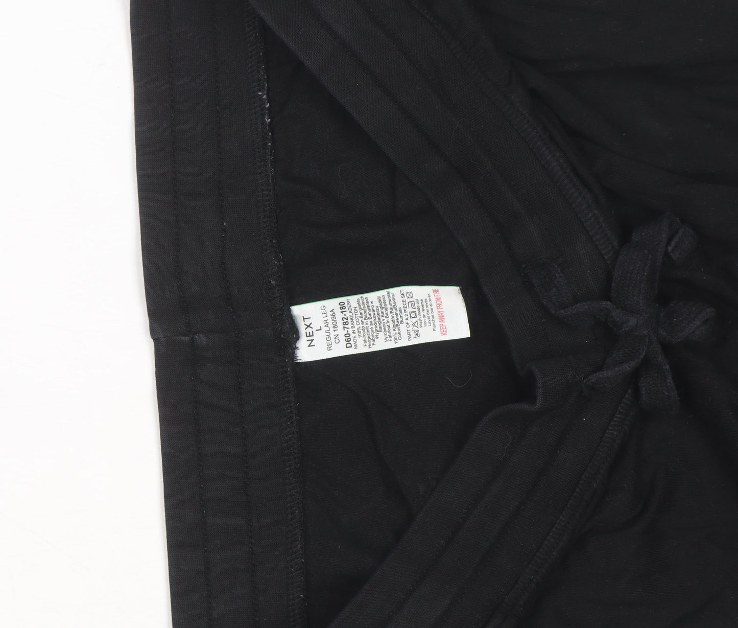 Next Women’s Black Cotton Jogger Trousers L Regular Fit
